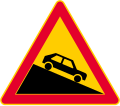 Steep hill downwards (formerly used )