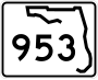 State Road 953 marker