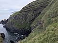 Headlands south of Siccar Point showing tilted strata and unconformities