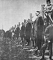 Austro-Hungarian soldiers executing Serbian civilians during World War I (1916).[57]
