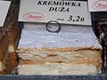 Kremówka for sale in a bakery