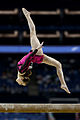 Image 16 Lauren Mitchell Photo: Steven Rasmussen; edit: Keraunoscopia Australian artistic gymnast Lauren Mitchell (b. 1991) performing a layout step-out on the balance beam during the 41st World Artistic Gymnastics Championships in London, United Kingdom, on 14 October 2009; at the Championships, Mitchell won two silver medals, one for the balance beam and another for floor exercises. Since her first medal in 2007, Mitchell has placed in the World Championships, World Cup, and Commonwealth Games, and competed in two Olympic Games. More selected pictures