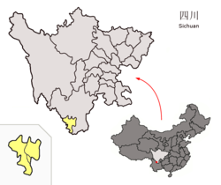 攀枝花市在四川省的地理位置
