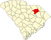 State map highlighting Darlington County