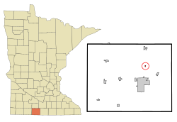 Location in Martin County and state of Minnesota