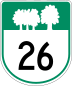 Route 26 marker