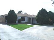 The Vincente Canalez House was built in 1951 and is located at 2627 N Evergreen St.. Canalez co-owned the Ramona Pharmacy with future Arizona governor Bob Jones. Canalez later became involved in the Democratic Party as a precinct committeeman. In 1945 he was selected to serve as Maricopa County chairman to fight infantile paralysis, and served on the City of Phoenix’s planning commission in the 1950s. He moved to the Arizona town of Buckeye in 1957, and served as mayor of Buckeye in 1960. This property is recognized as historic by the Hispanic American Historic Property Survey.