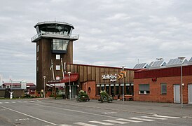 Skellefteå Airport, terminal and ATC-tower land side