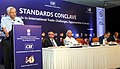 Desiraju addressing a CII standards conclave, New Delhi 2015