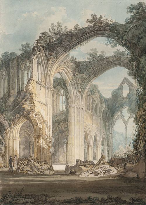The Chancel and Crossing of Tintern Abbey, Looking towards the East Window by J. M. W. Turner, 1794