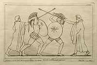 Ajax battling Hector, engraving by John Flaxman, 1795