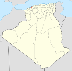 Map of Mostaganem Province highlighting Sidi Ali District