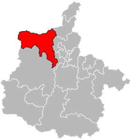 Situation of the canton of Rocroi in the department of Ardennes