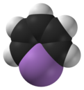 Space-filling model of arsabenzene