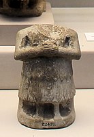Statue from Der dedicated to Ninshubur by Enzi and his son Amar-kiku. 2400 BCE). British Museum, BM 22470.