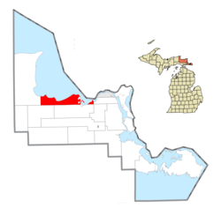 Location within Chippewa County