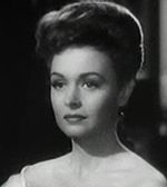 Black-and-white photo of Donna Reed from the trailer of The Picture of Dorian Gray.