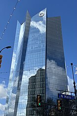 Photograph of the Frost Tower in San Antonio, Texas.