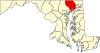 哈福德县在马里兰州的位置