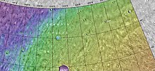 显示米兰科维奇撞击坑位置的地图。
