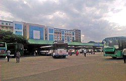 Nizamabad Bus Station.District Govt Hospital can also been seen