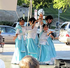 Dancers performing Indian dances at the Pittsburgh Folk Festival, September 3, 2016