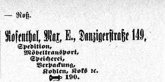 Advertisement For Max Rosenthal in Bromberg