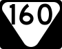 State Route 160 marker