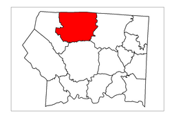 Location of Stewarts Creek Township in Surry County, N.C.