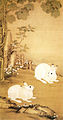 Two Rabbits under Chinese Parasol Tree (梧桐双兔图), Leng Mei, Palace Museum, Beijing