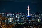 京都タワーと京都市の夜景