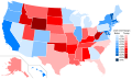 2020 U.S. presidential election margins, by state