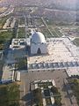 Aerial view of the building