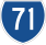 State Route 71 marker