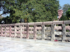 Plaster copy and reconstruction of original Sunga railing.