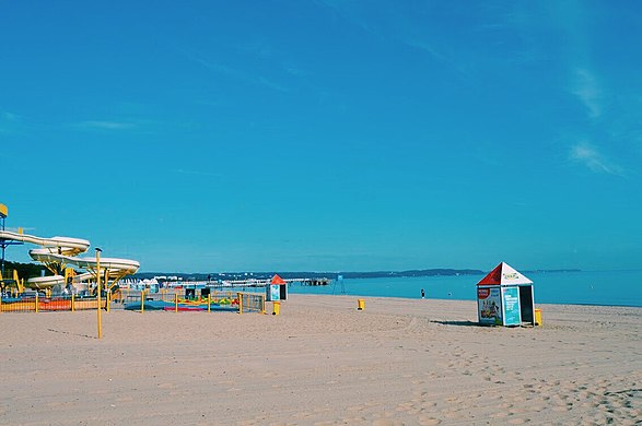 Brzeźno Beach in Gdańsk, Poland