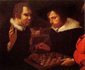Karel van Mander, 1600 (attributed to), Les joueurs d'échecs