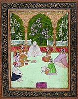 Co-education in Golconda: this painting represents a scene in a school with an old teacher seated in the middle in the mid-17th century, Sir Ratan Tata Art Collection 22.3427