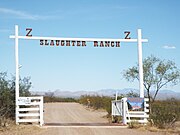 Slaughter Ranch entrance.