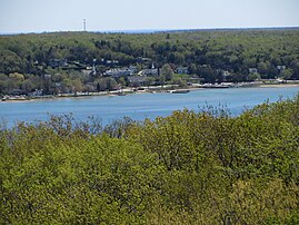 View of Ephraim from the former Eagle tower in Peninsula State Park