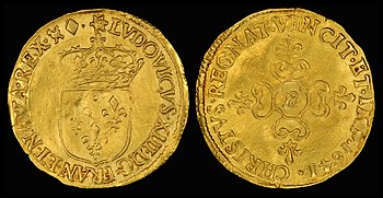 1641 gold écu, minted in the reign of Louis XIII