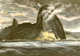 Frigate in a Squall under the Sugar Loaf (1816)