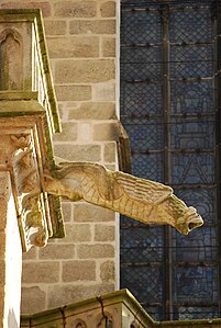 A gargoyle on the tower