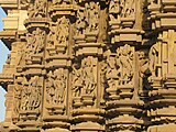Various sculptures depicting Nandi and Shiva