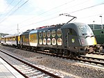 the world's fastest locomotive at the station of Kinding, Germany, after a 357 km/h world record run on the Nuremberg-Ingolstadt high speed track