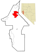 Location of Silver Springs, Nevada