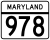 Maryland Route 978 marker