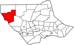 Map of Lycoming County, Pennsylvania highlighting McHenry Township