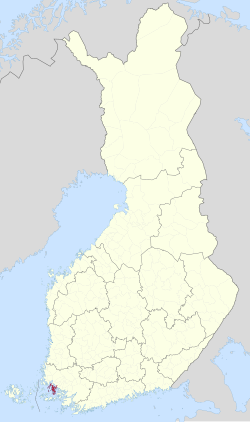 Location of Naantali in Finland