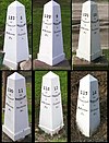 National Road Mile Markers Nos. 8, 9, 10, 11, 13, 14